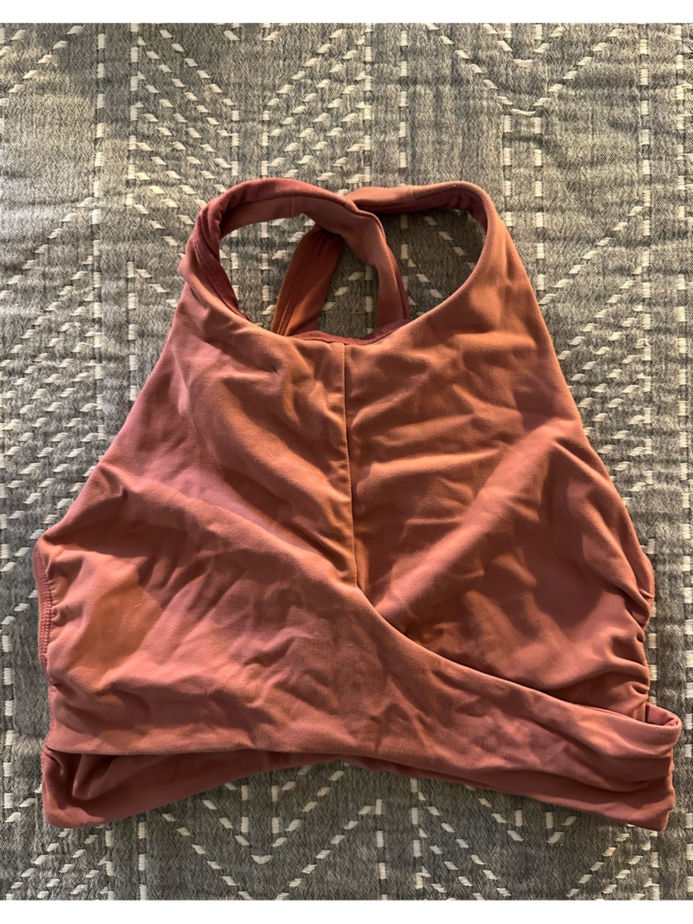 lululemon athletica Mauve Pink High-Neck Twist Crop Top